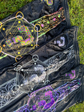Load image into Gallery viewer, LE66 ? Black and White Crushed Velvet joggers