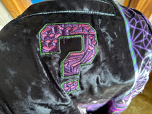 Load image into Gallery viewer, LE66 Purple Crushed Velvet Tip Joggers with matching embroidery!